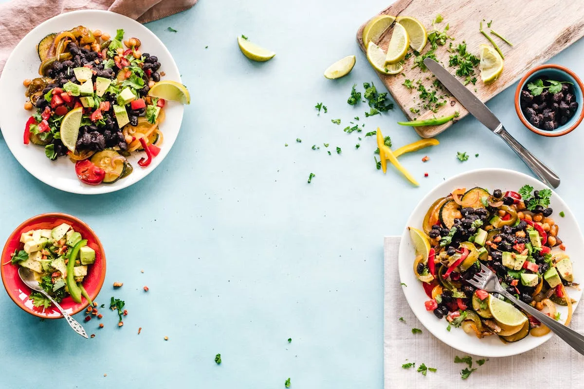 Organized meal prep containers with healthy food