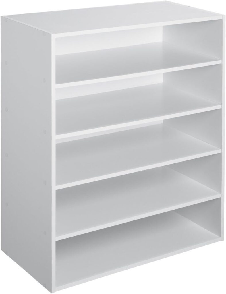 ClosetMaid 1565 five-shelf organizer — White / five shelves
