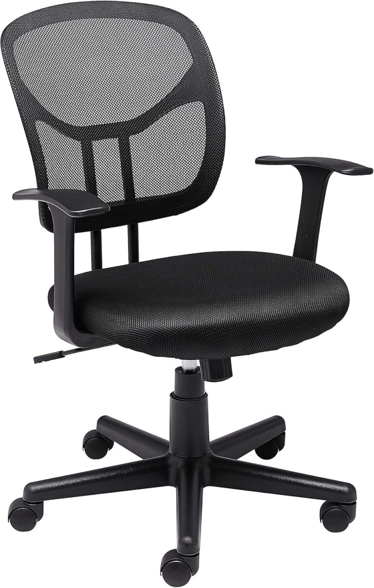 Amazon Basics mesh office chair — Black / mid-back / armrests
