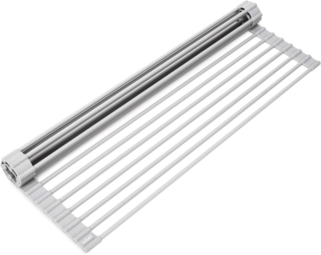 Escurridor enrollable Surpahs — Gris cálido / 20,5 × 13,1 pulgadas