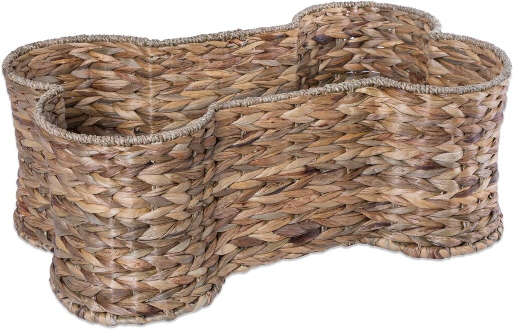 Bone Dry bone-shaped toy basket — Natural / medium / 21 × 13 × 8 in