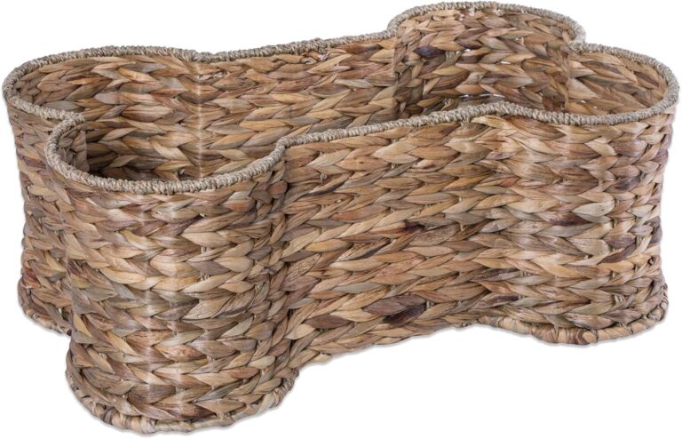 Bone Dry bone-shaped toy basket — Natural / medium / 21 × 13 × 8 in
