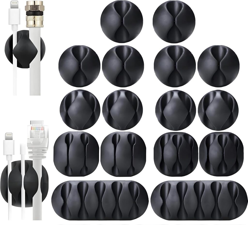 OHill adhesive cable clips — Black / 16 clips