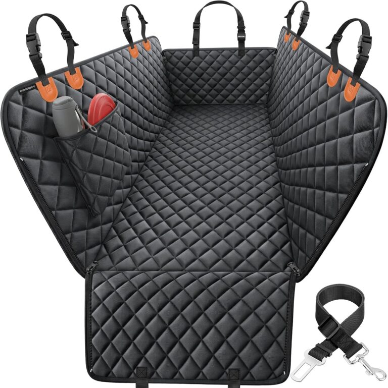 URPOWER rear-seat hammock cover — Black with orange / rear-seat hammock