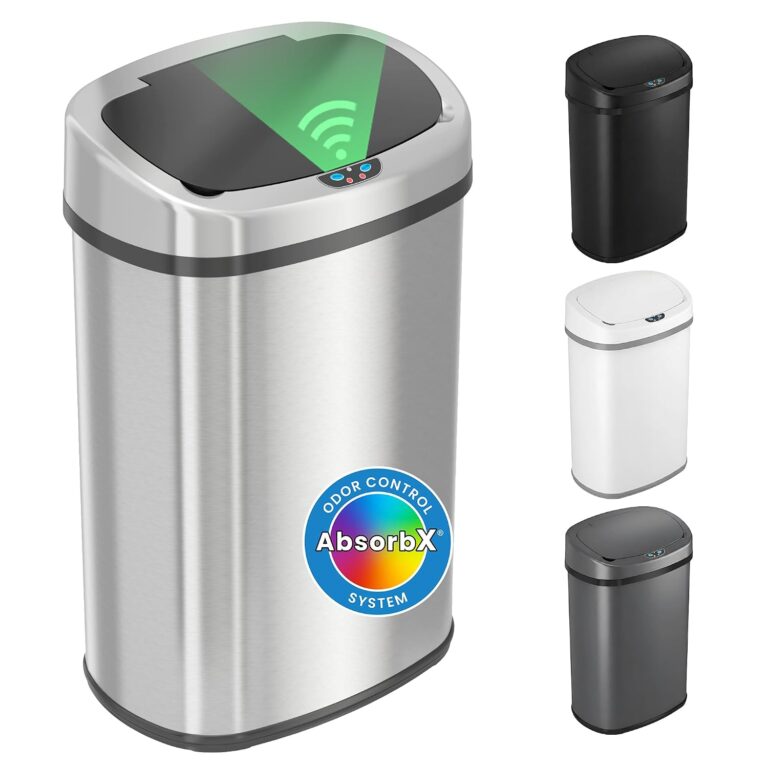 iTouchless 13-gallon sensor bin — Stainless steel / oval / 13 gallons