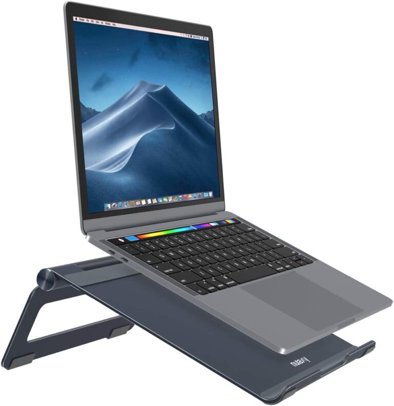 Nulaxy C2 adjustable laptop stand — Space grey / folding aluminium stand