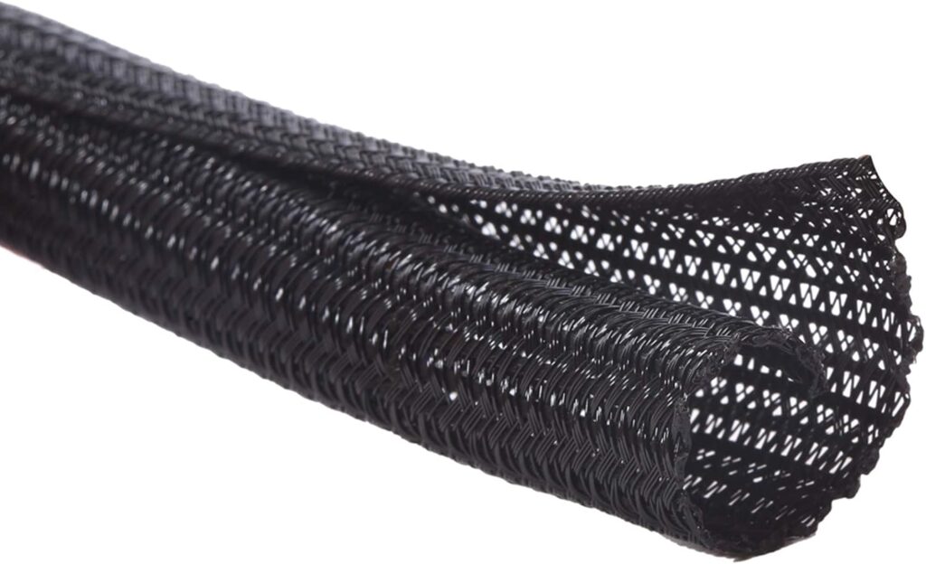 Alex Tech split cable sleeve — Black / 10 ft / 1/2 in