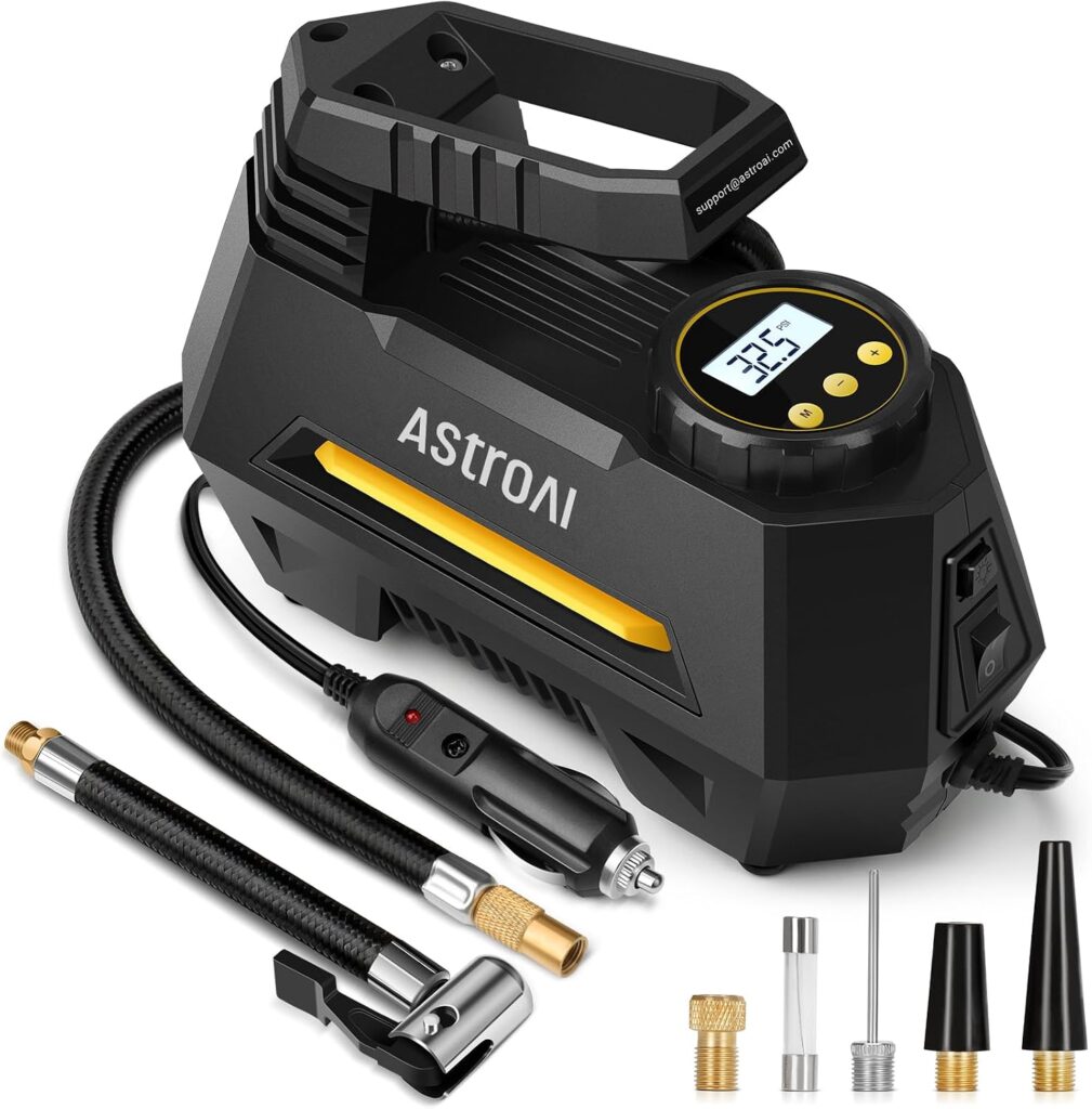 AstroAI AIRUN H inflator — Yellow / 12 V DC / corded