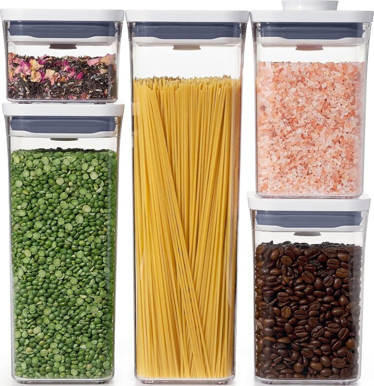 OXO POP 5-piece container set — White lids / 5-piece set