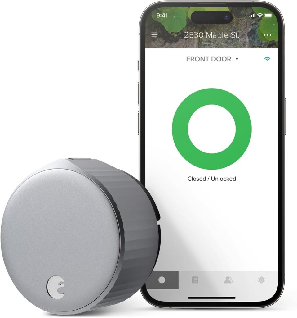 August Wi-Fi Smart Lock, silver — Silver; fourth generation; one lock