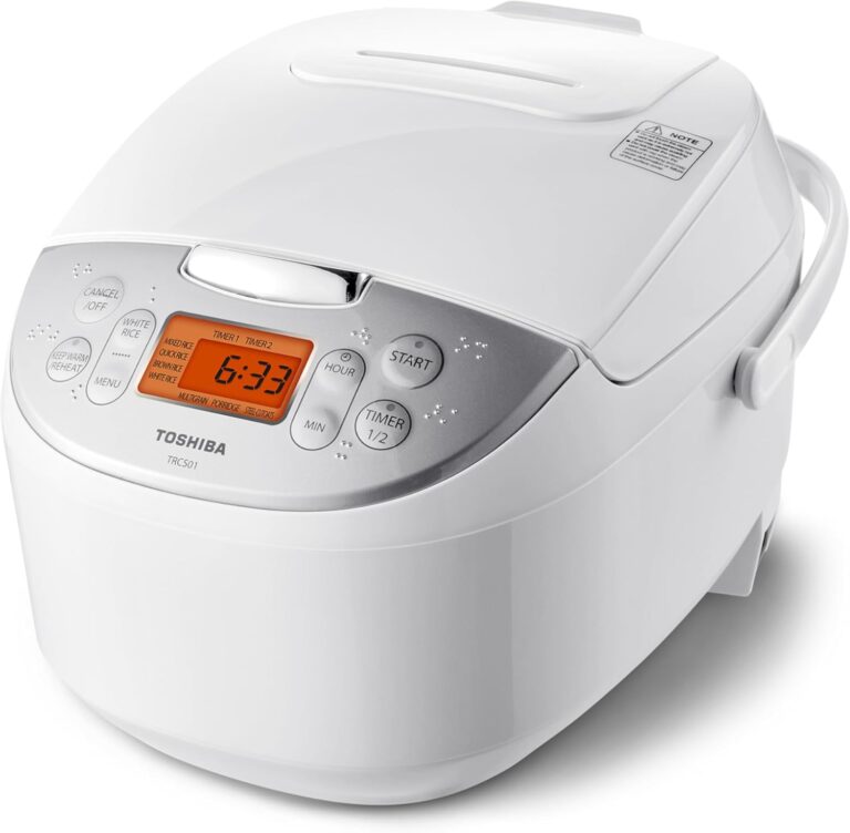 Toshiba TRCS01 rice cooker — White / 6 cups uncooked