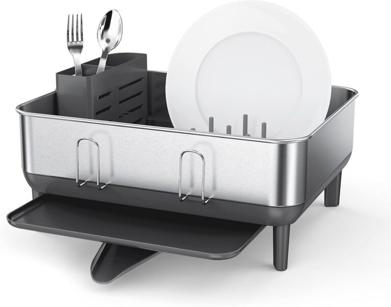 simplehuman compact steel dish rack — Brushed stainless steel / compact