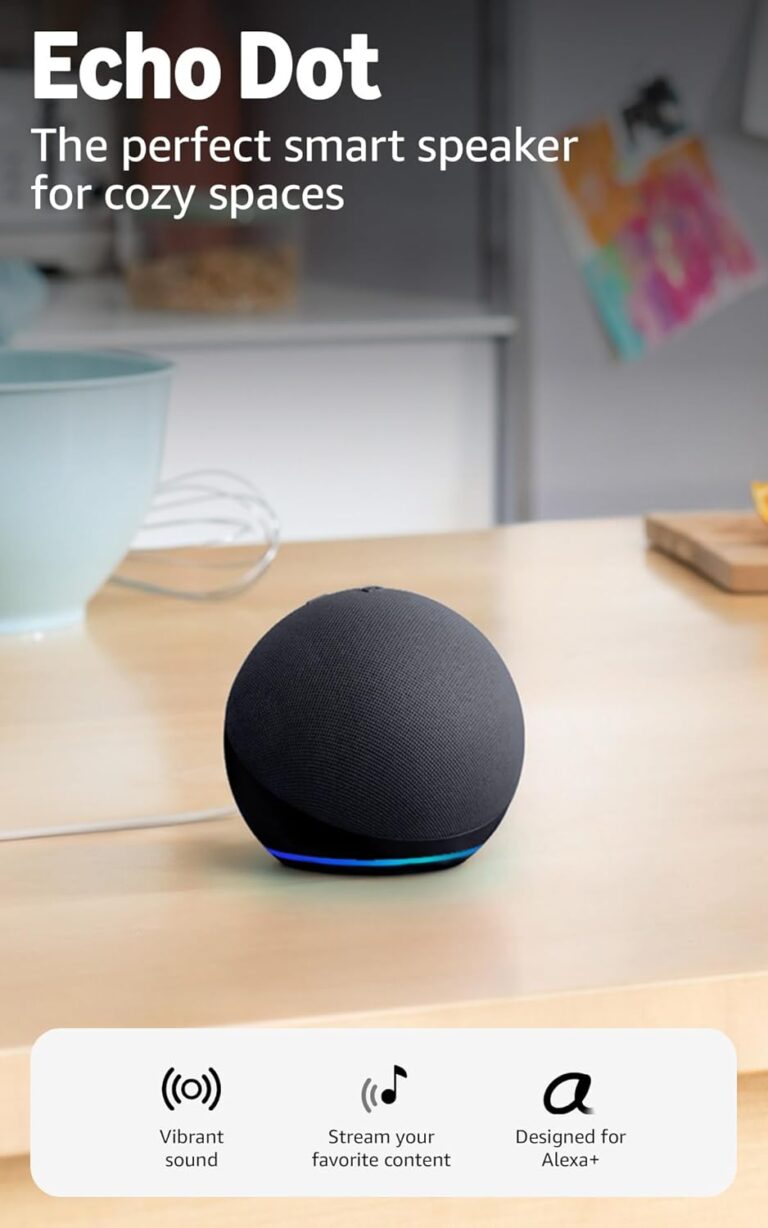 Echo Dot, fifth generation — Fifth generation; Charcoal; speaker only