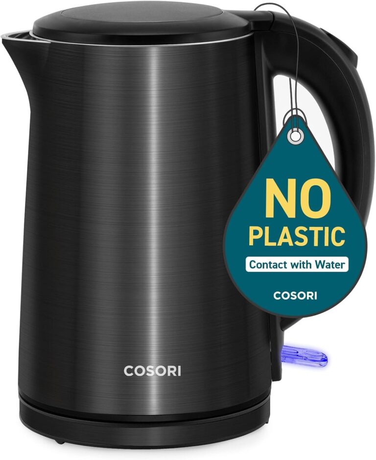 COSORI 1.5 L steel kettle — Black / stainless interior / 1.5 L