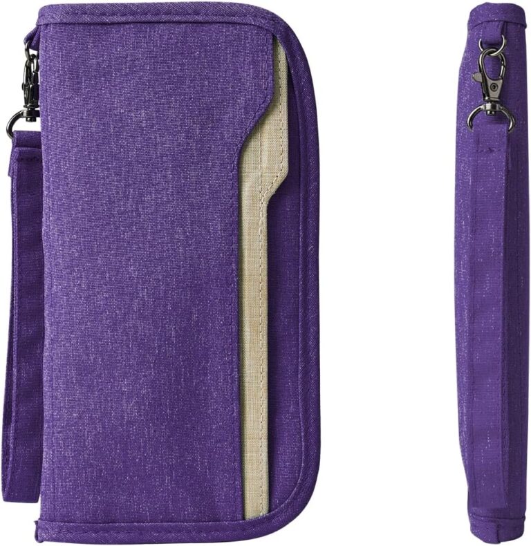 ZOPPEN family passport wallet — Purple / family wallet / wrist strap