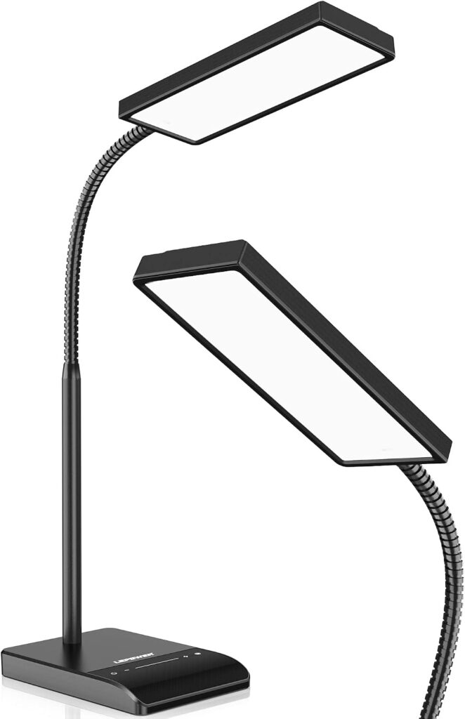LEPOWER gooseneck desk lamp — Black / flexible gooseneck