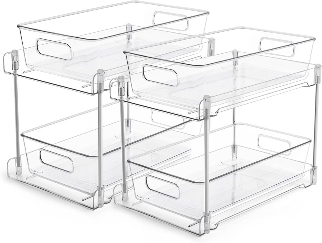 Vtopmart standard under-sink organizers — Clear / two-pack / S-Standard