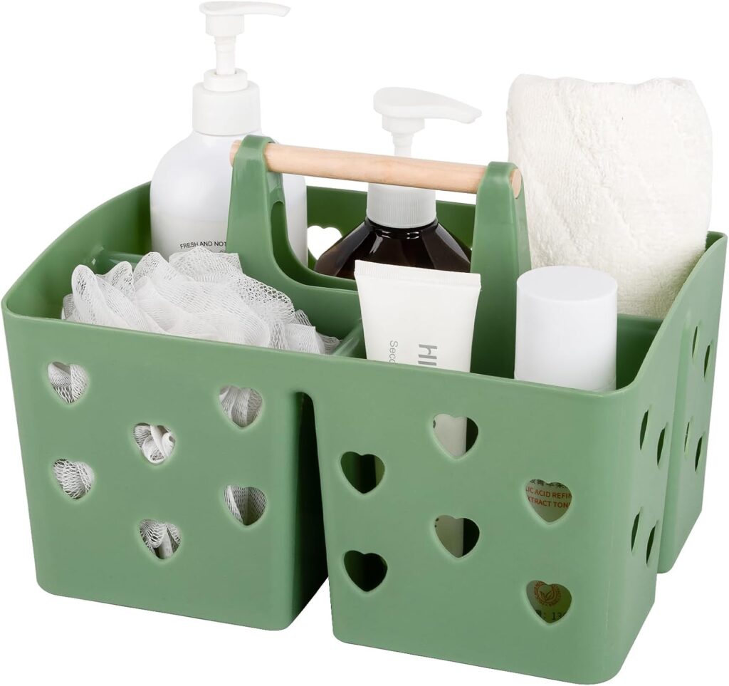 Anyoifax divided shower caddy — Green / plastic / divided caddy